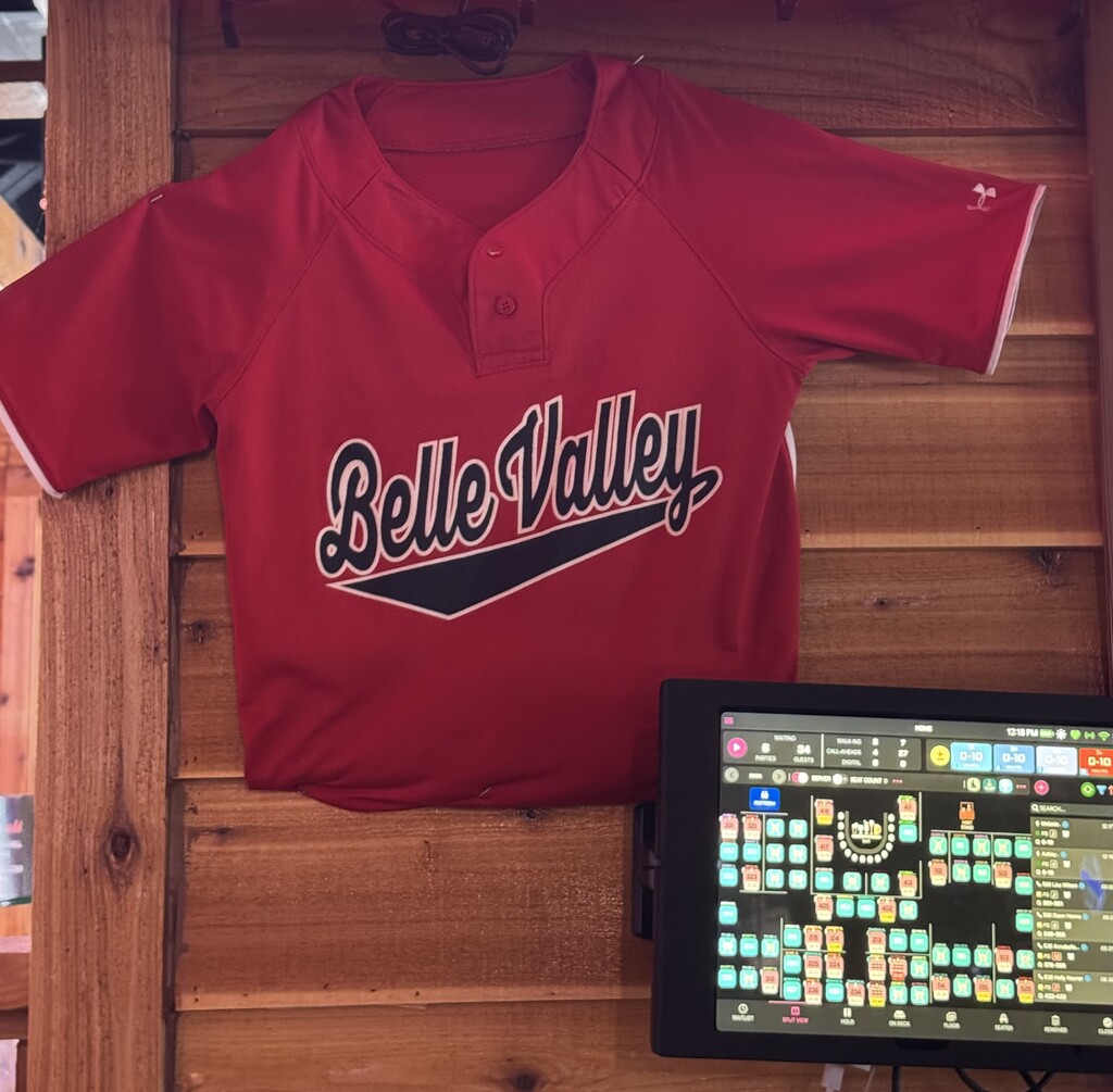 A Belle Valley Jersey on the wall at Texas Roadhouse.