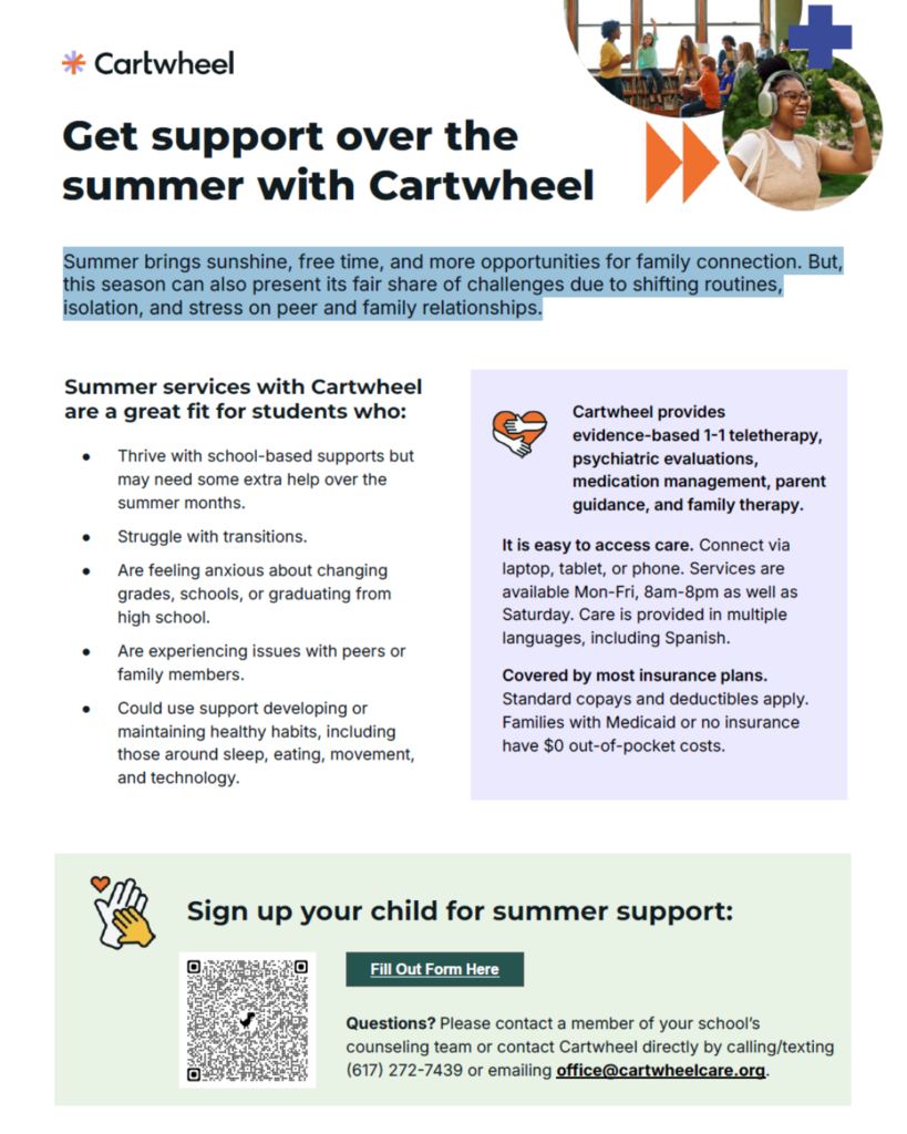 Cartwheel summer registration information 2