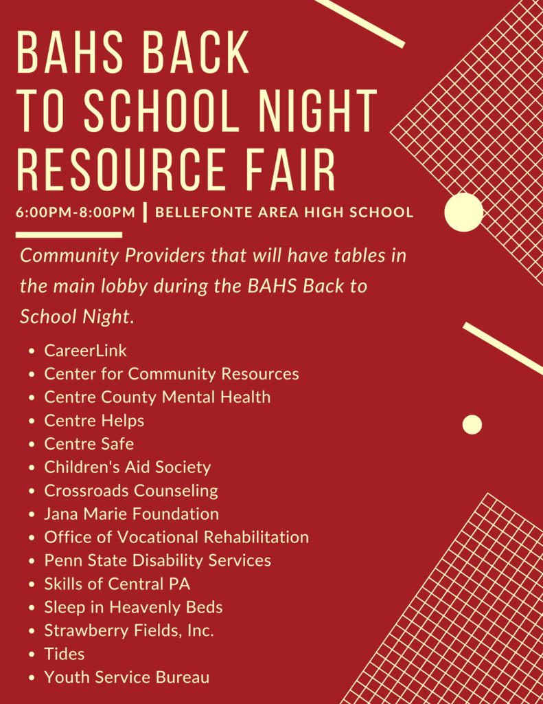 Back to School Night Resource Fair