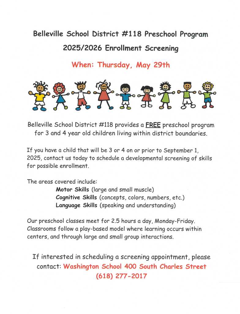 Pre-Kindergarten Screening Form 05-29-2025