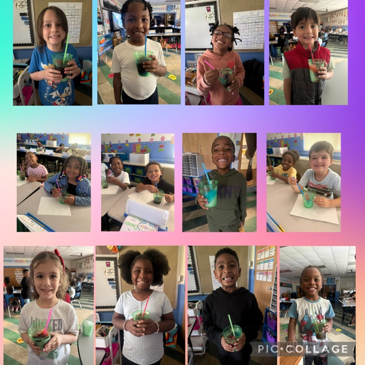 Miss Lebert’s first graders enjoyed some yummy snow cones today to celebrate all of their hard work! 🍧🩷