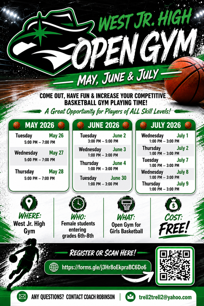 WJH Girls Open Gym Flyer