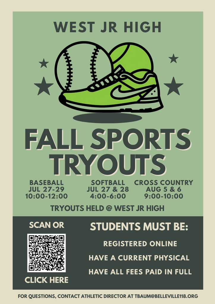 WJH Fall Sports Tryout Flyer