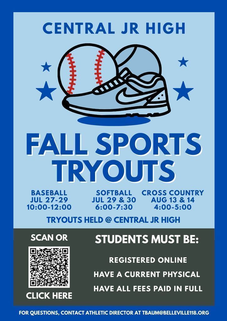 CJH Fall Sports Schedule Flyer