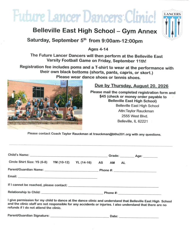 Lancers Dance Clinic Flyer