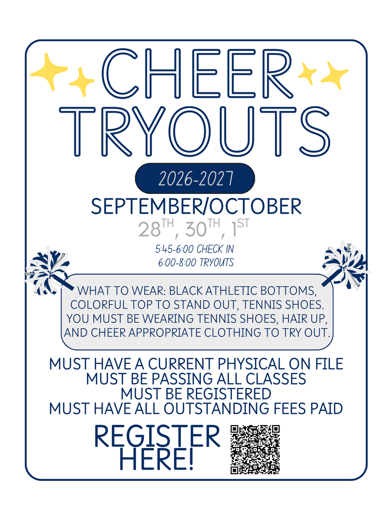 CJH Cheer Tryouts Flyer