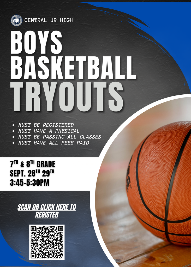 CJH Boys Basketball Tryouts Flyer