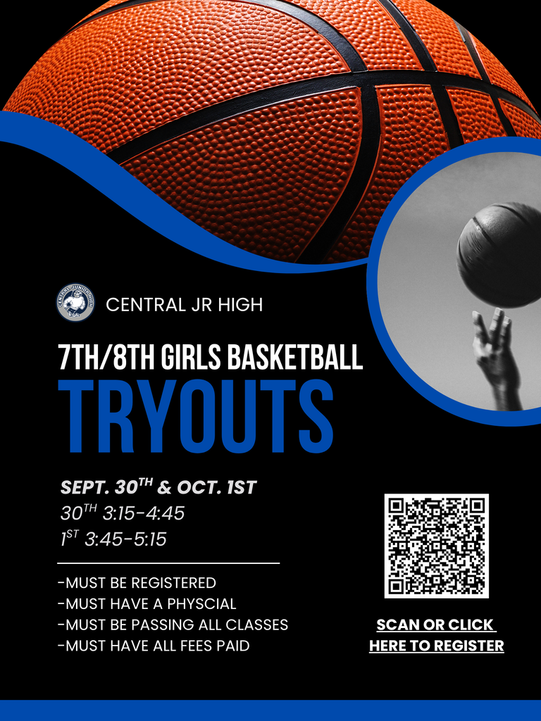 CJH Girls Basketball Tryouts Flyer