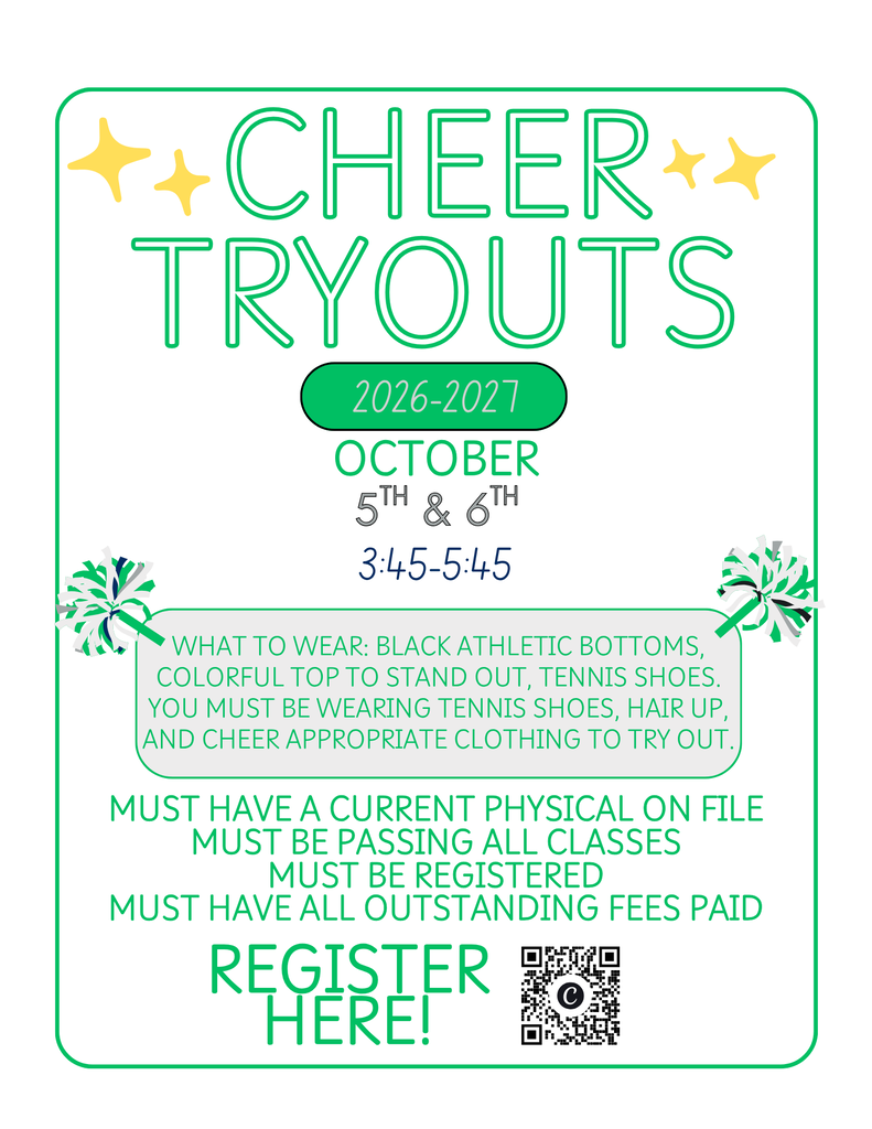 WJH Cheer Tryout Flyer