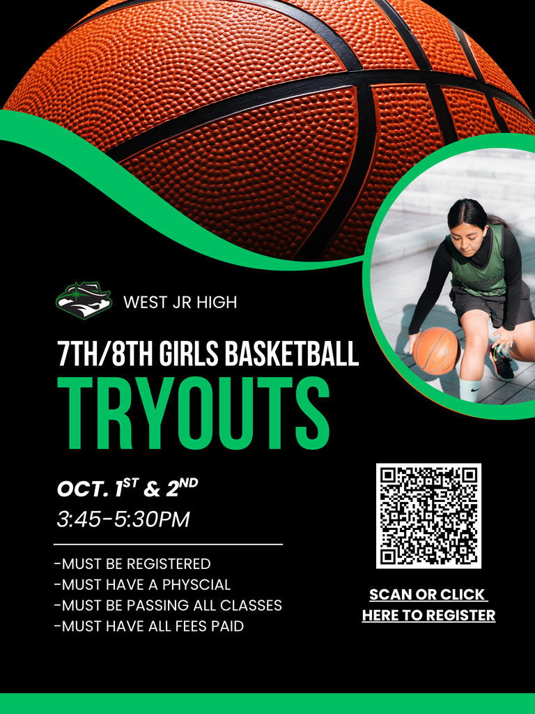 WJH Girls Basketball Tryout Flyer