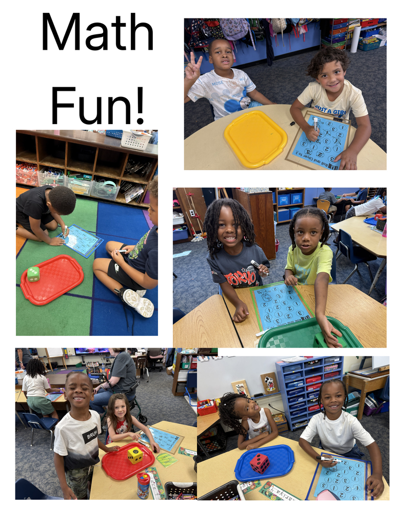 Mrs. Okunola's kindergarten class has been learning new math games! We love to encourage each other and have FUN!