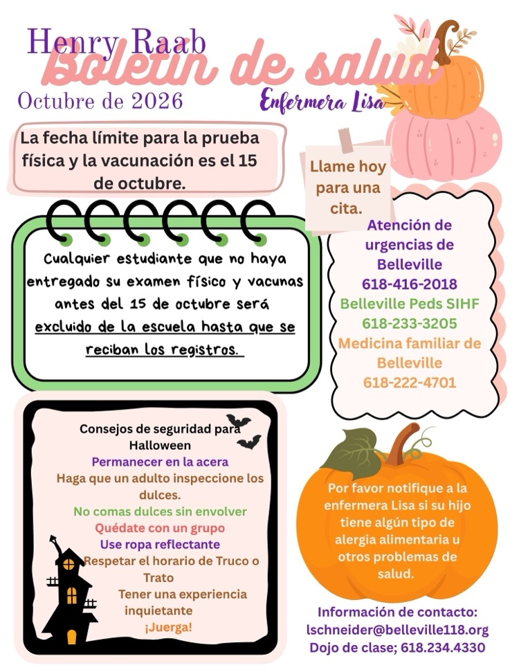 October Nurse Newsletter- Spanish 