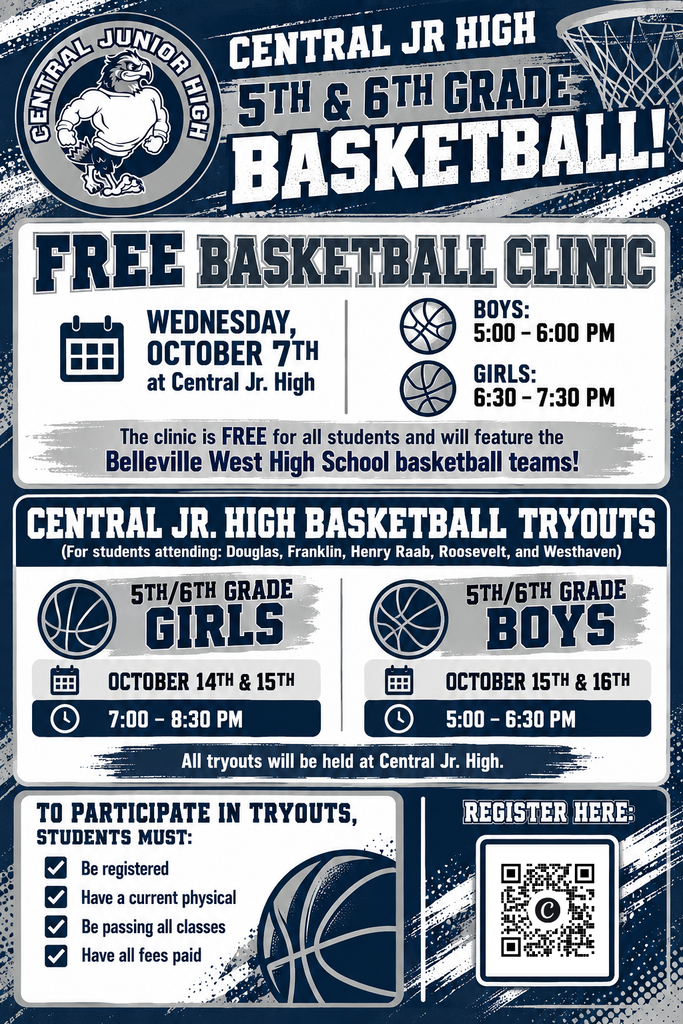 Central jr. high basketball clinic and tryouts