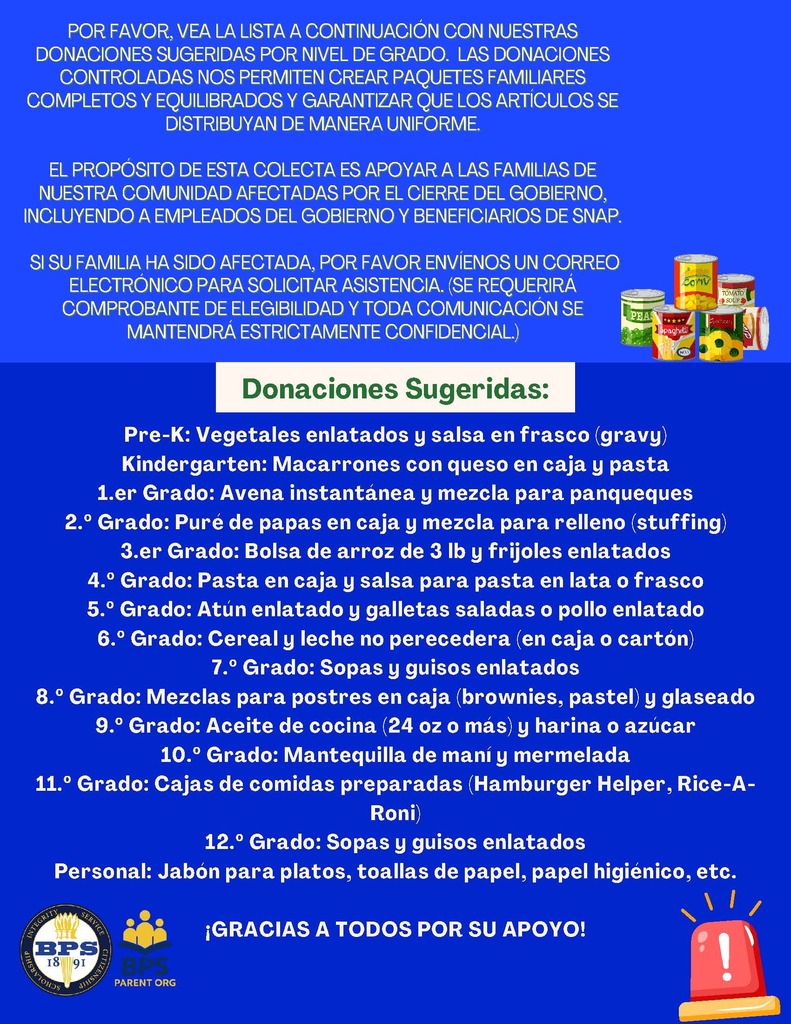 Food drive spanish 3