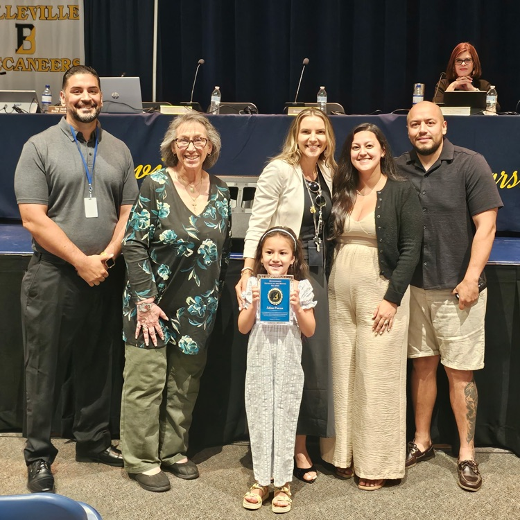 Recognition of student of the month