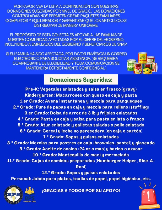 Food Drive - Spanish