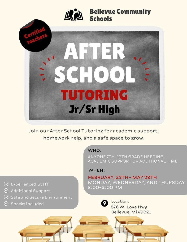 After School Tutoring Jr/Sr High