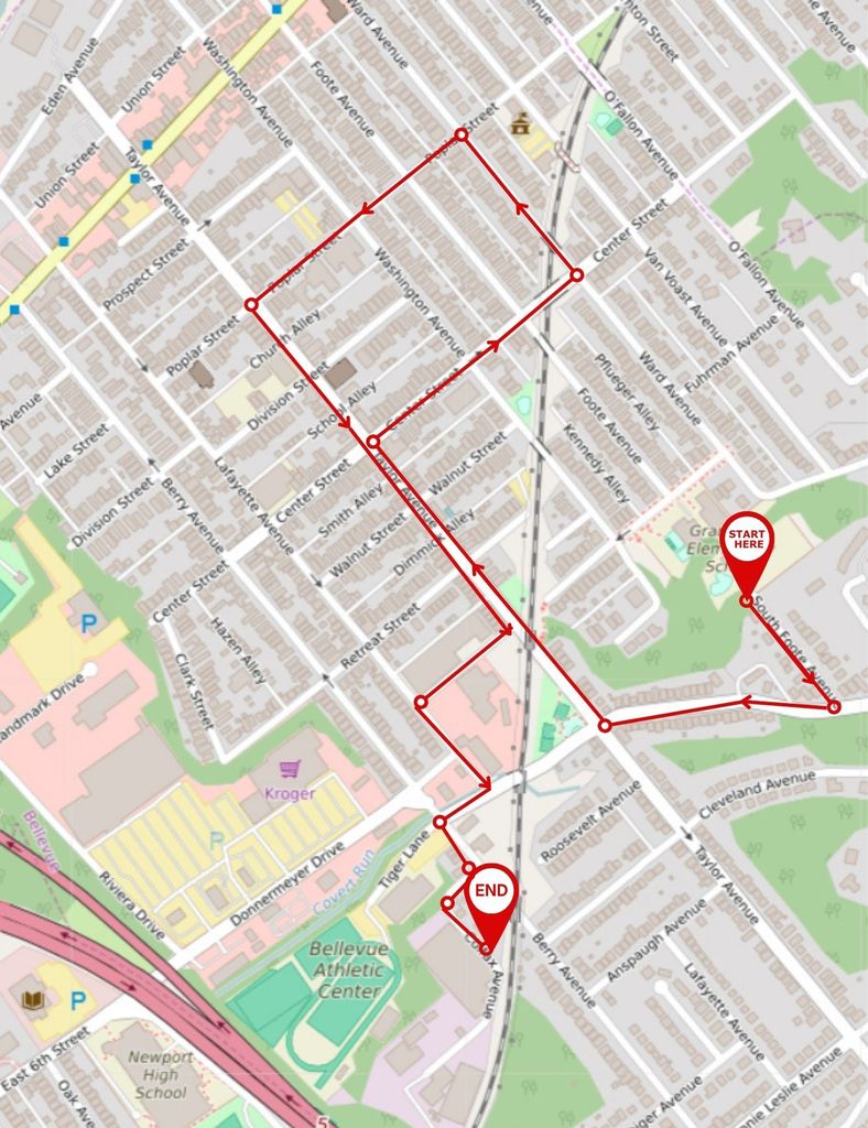 Senior Parade Route Map