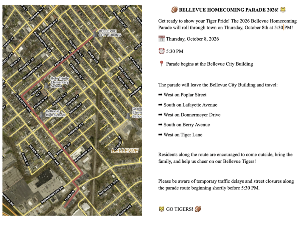 26 HOCO Parade Route