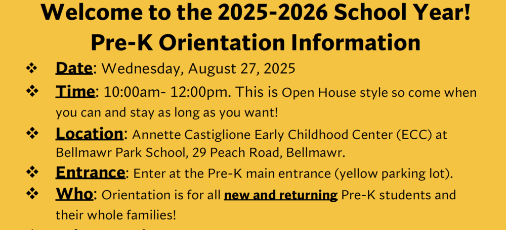 Pre-K Orientation