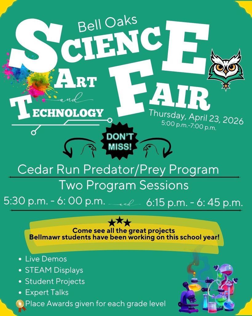 Bell Oaks Science Fair Flyer