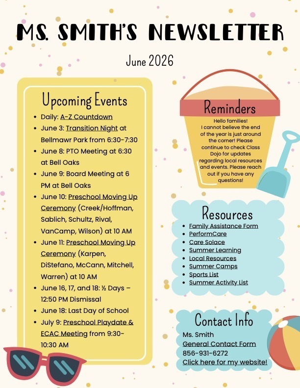 Ms. Smith's June Newsletter