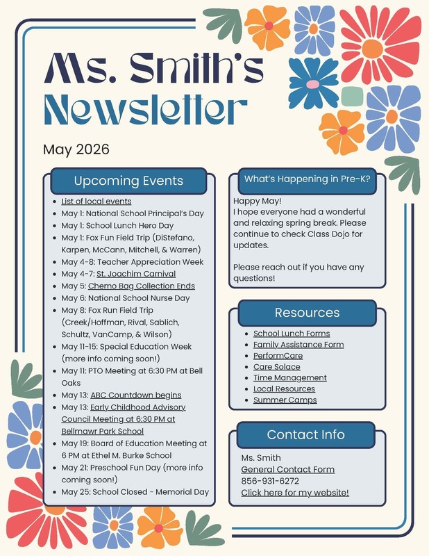 Ms. Smith's May Newsletter