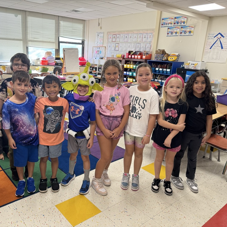 7 students standing