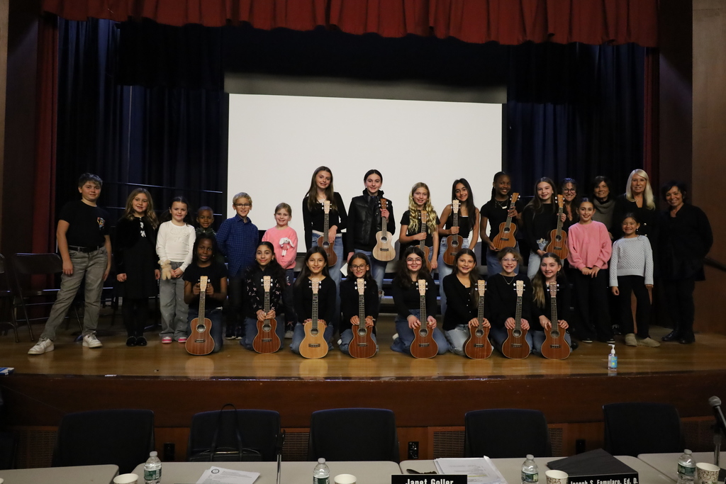 Students playing instruments.