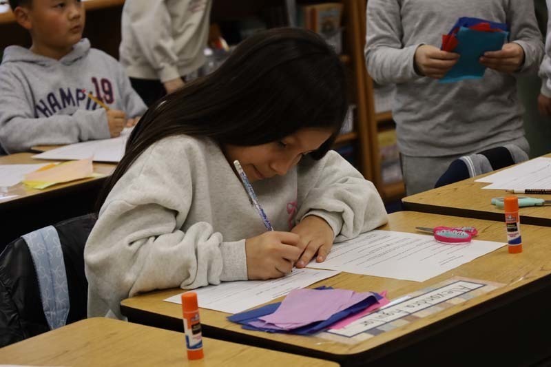 Students working on projects.