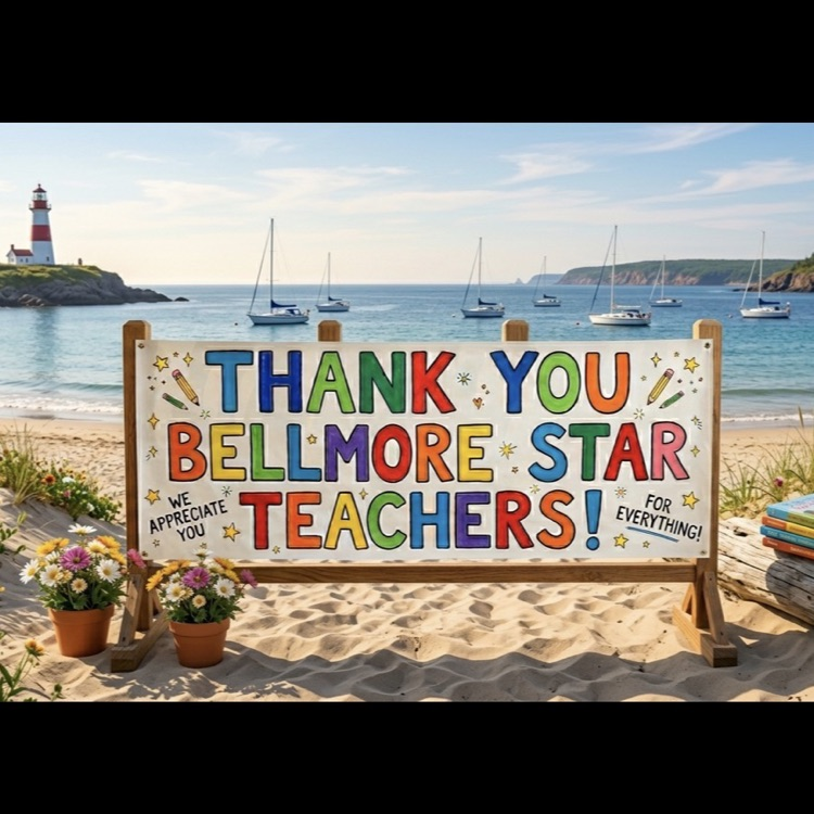 thank you teachers sign on beach 