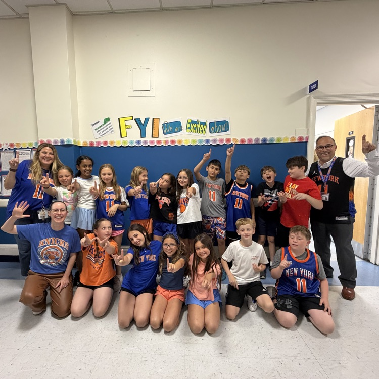 class holding finger up #1