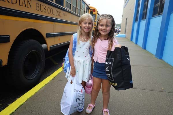 Students Arriving on the first day of school