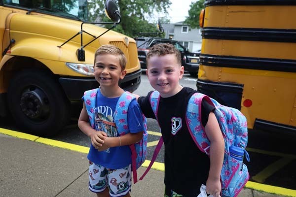 Students Arriving on the first day of school