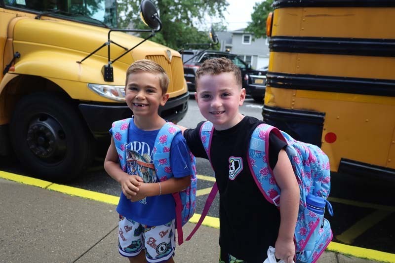 Students smiling together.
