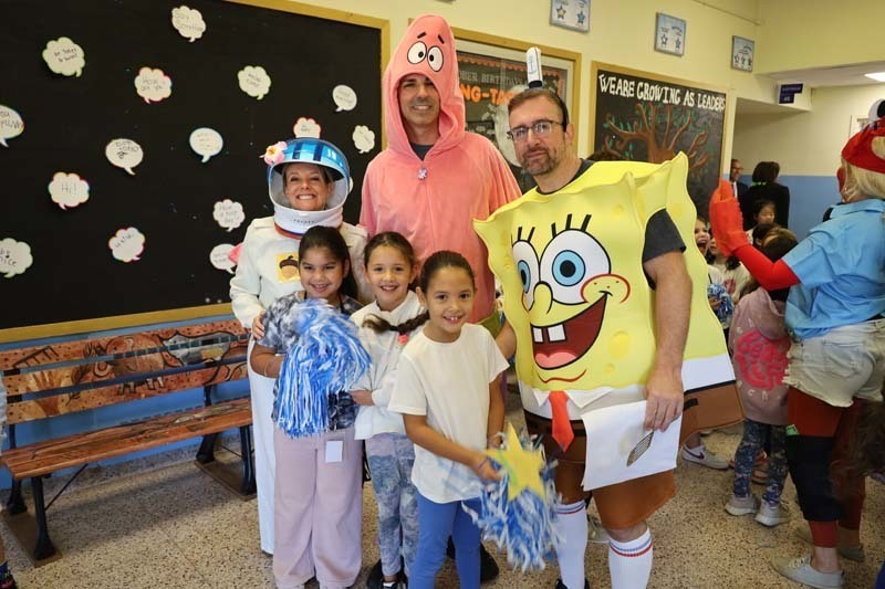 3)	Teachers and students alike were filled with excitement. 
