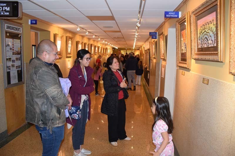5)	Family and faculty toured the exhibit. 