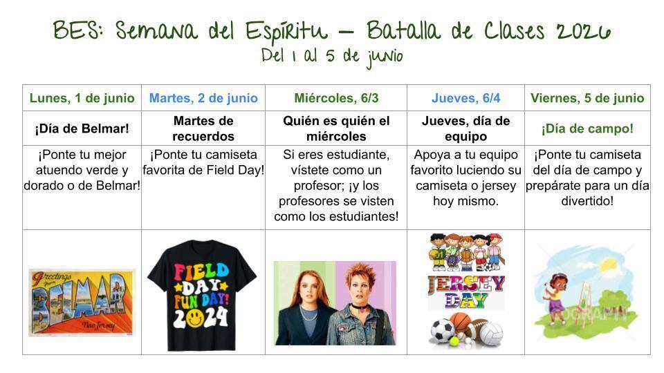 BES: Semana del Espíritu — Batalla de Clases 2026