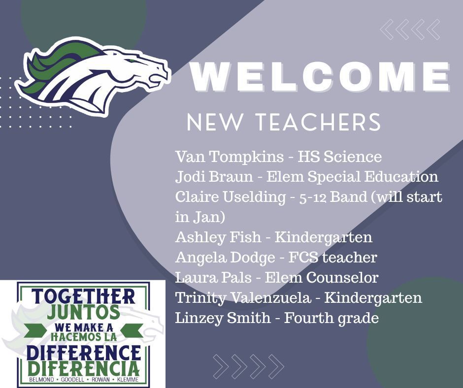 New teachers