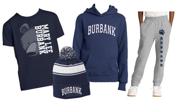spirit wear tshirts, sweatshirts, sweatpants, beanies