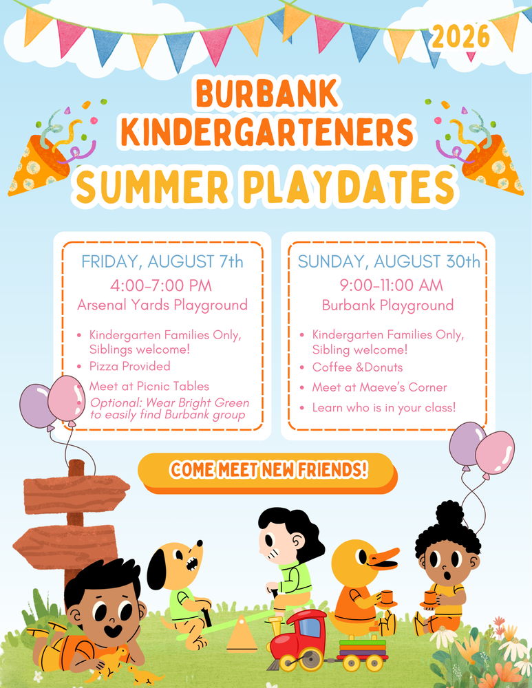 Kindergarten Summer Playdates in August