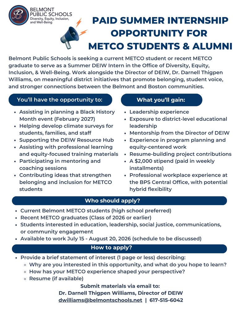 METCO Intern Flyer