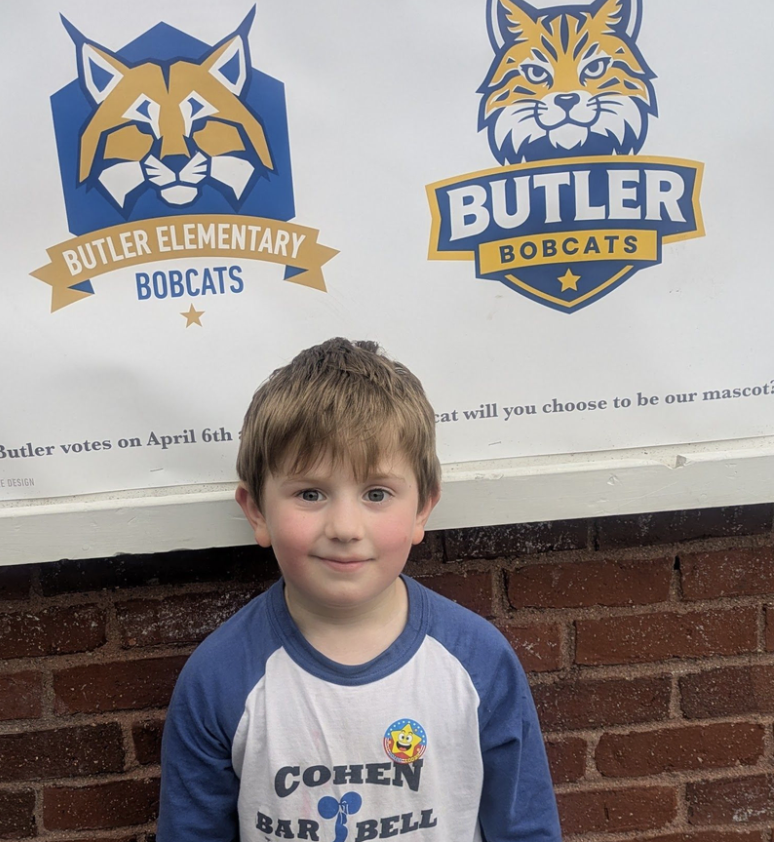 Butler Mascots with Student