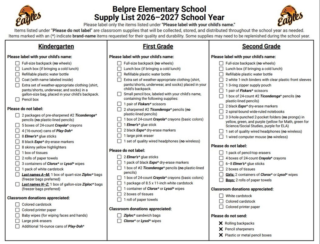 KG-2nd Supplies