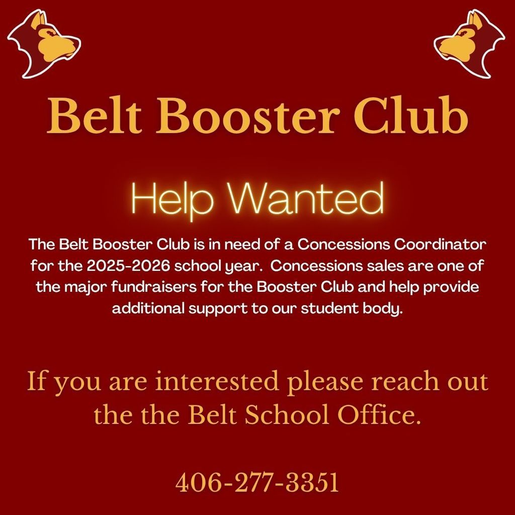 Belt Booster Club Help Wanted