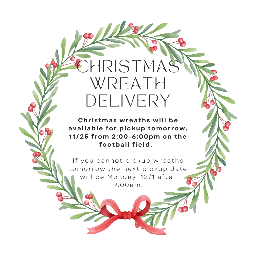 Christmas wreath pick up Nov 25, 2025