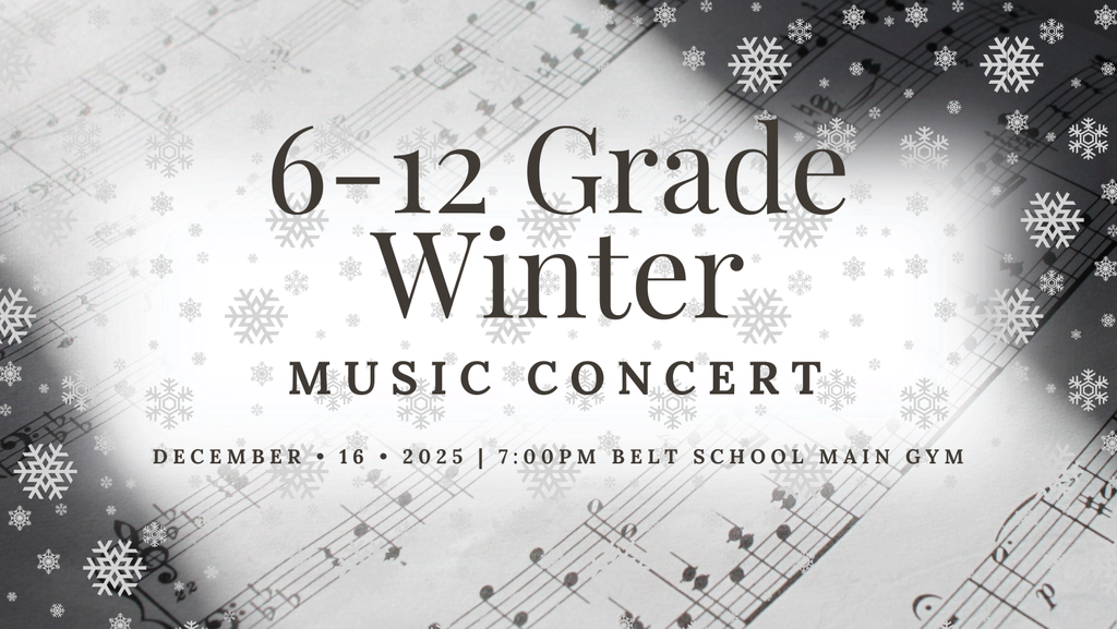 6-12 Grade Winter Concert Dec 16