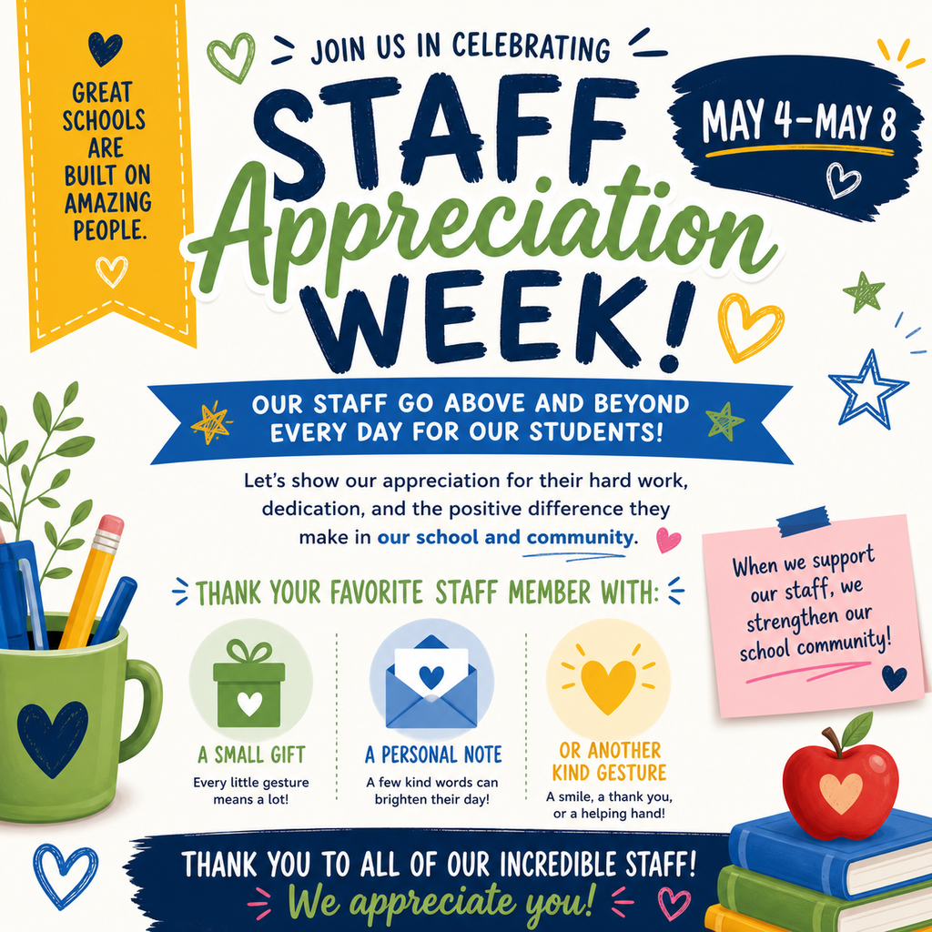 Staff Appreciation Week May 4 - May 8 