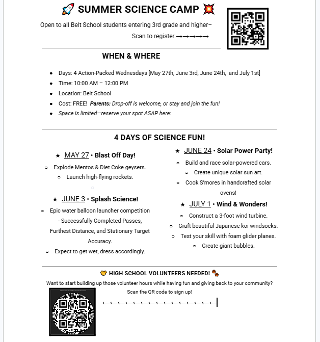 Summer Science Camp