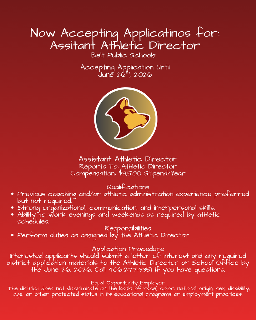 Assistant Athletic Director Job Posting